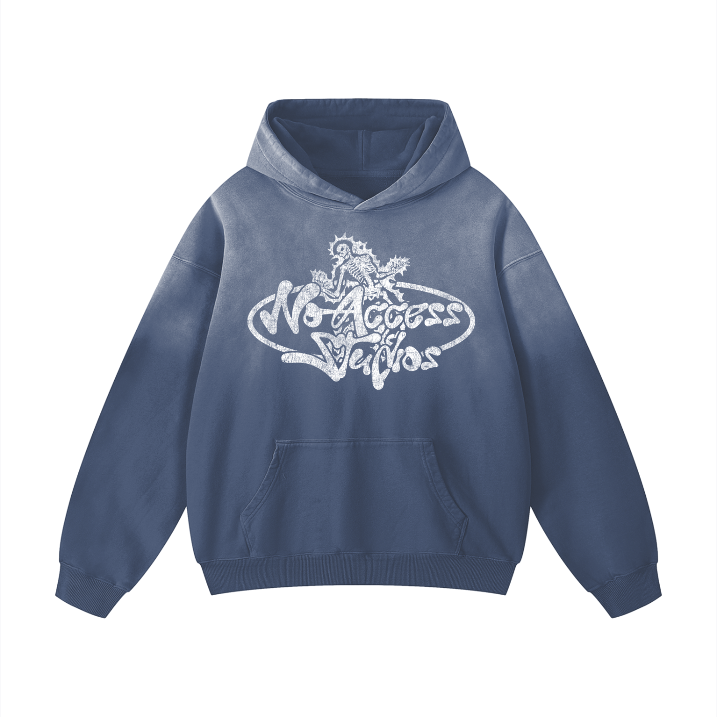Wavy Navy Blu PE Pullover Hoodie UNI